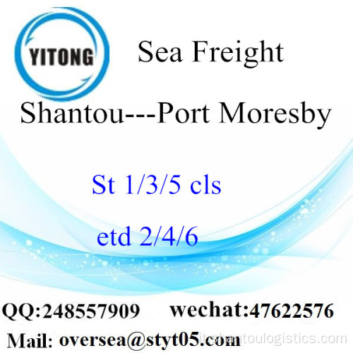 Consolidamento di LCL di Shantou Port a Port Moresby